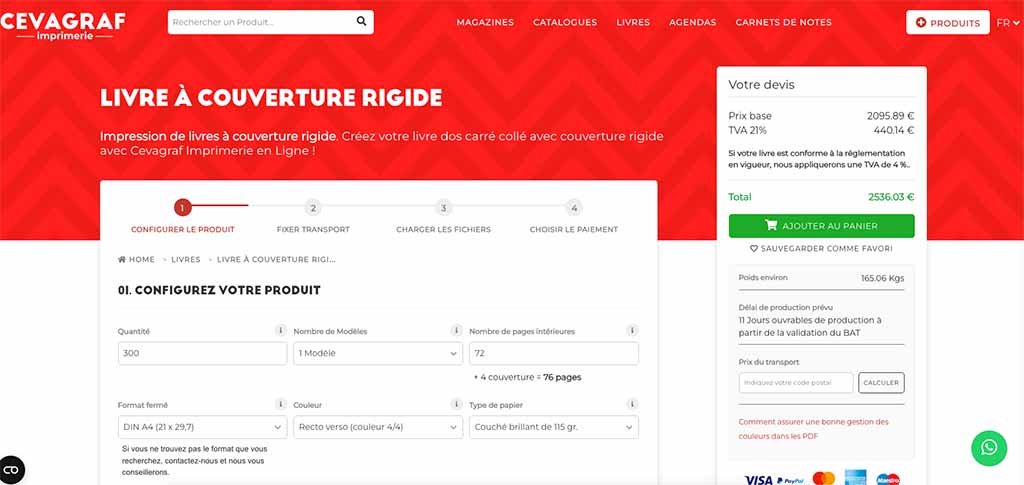 calculateur de prix interactif